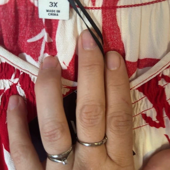 NWT Women's Short Sleeve Mini A-
Line Dress - Ava & Viv Red
Floral 3X - Picture 5 of 11